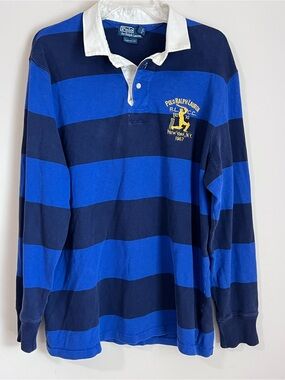 Vintage Polo by Ralph Lauren Rugby Striped Shirt Cricket Cup 1967 NYC RARE Mens